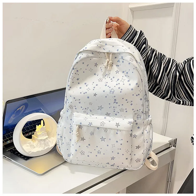 Casual New Style Star Backpack Women's Double Shoulder Bag Fresh Artistic Middle School Elementary School Student Bag display picture 1