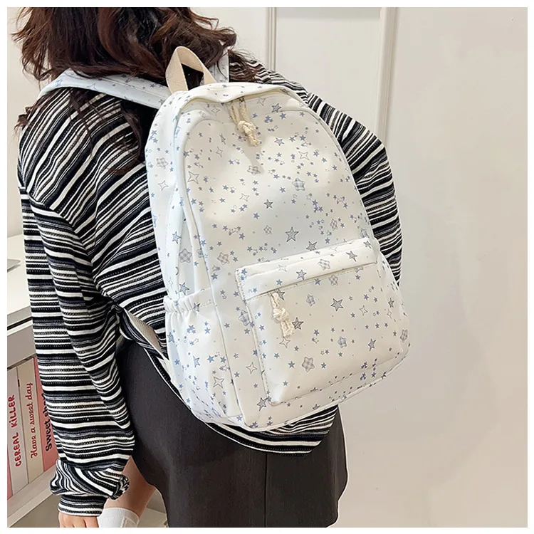 Casual New Style Star Backpack Women's Double Shoulder Bag Fresh Artistic Middle School Elementary School Student Bag display picture 8