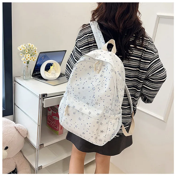 Casual New Style Star Backpack Women's Double Shoulder Bag Fresh Artistic Middle School Elementary School Student Bag display picture 9