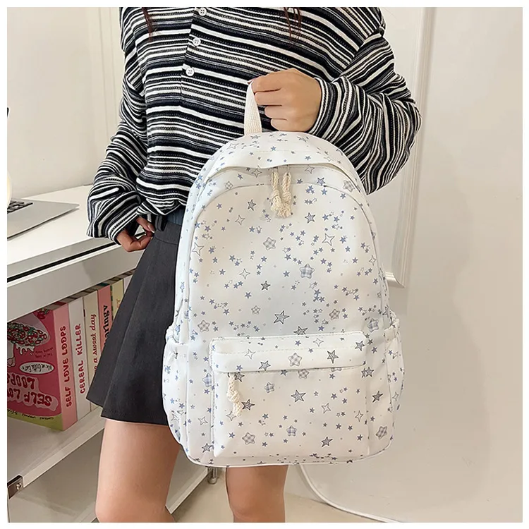 Casual New Style Star Backpack Women's Double Shoulder Bag Fresh Artistic Middle School Elementary School Student Bag display picture 10