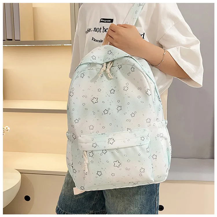 Casual New Style Star Backpack Women's Double Shoulder Bag Fresh Artistic Middle School Elementary School Student Bag display picture 11