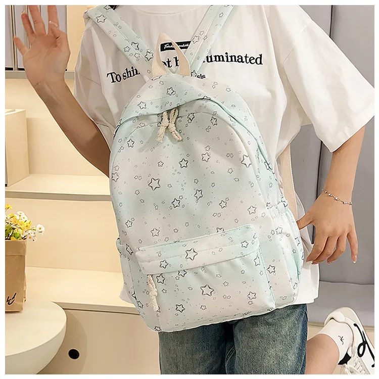 Casual New Style Star Backpack Women's Double Shoulder Bag Fresh Artistic Middle School Elementary School Student Bag display picture 12