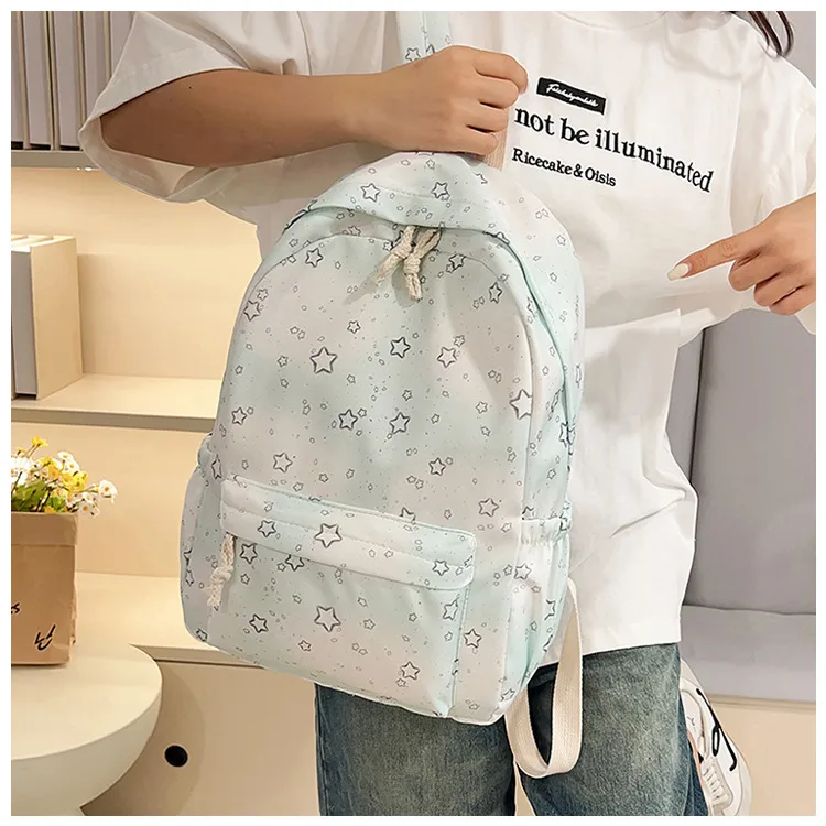 Casual New Style Star Backpack Women's Double Shoulder Bag Fresh Artistic Middle School Elementary School Student Bag display picture 13