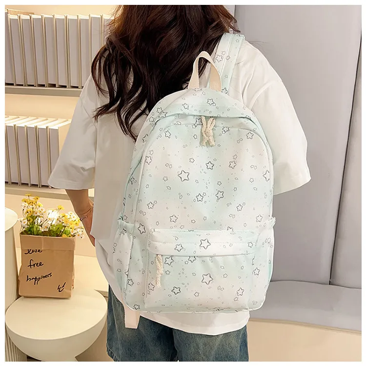 Casual New Style Star Backpack Women's Double Shoulder Bag Fresh Artistic Middle School Elementary School Student Bag display picture 14