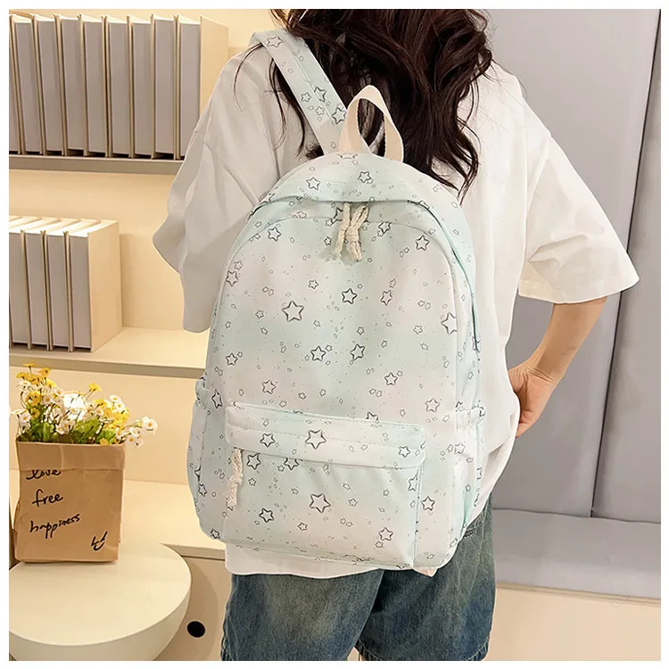Casual New Style Star Backpack Women's Double Shoulder Bag Fresh Artistic Middle School Elementary School Student Bag display picture 16