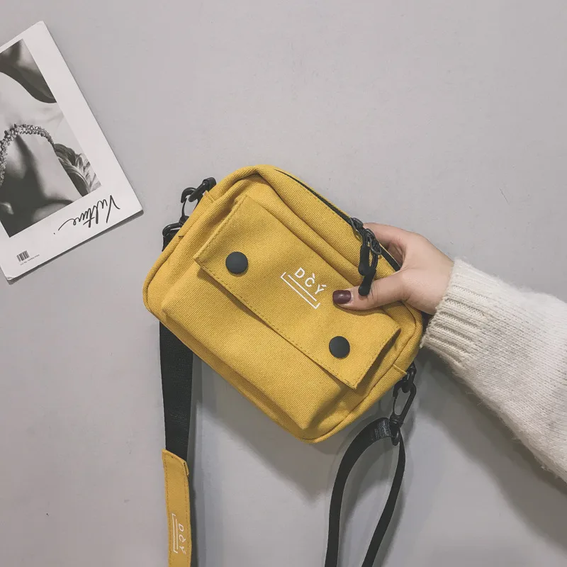 New Style Canvas Student Bag Women's Crossbody Shoulder Bag Simple Quality Fresh Sweet Fashion Small Bags Leisure Travel display picture 28