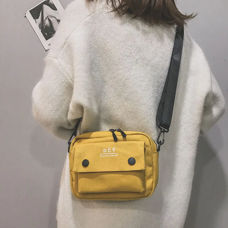 New Style Canvas Student Bag Women's Crossbody Shoulder Bag Simple Quality Fresh Sweet Fashion Small Bags Leisure Travel display picture 12