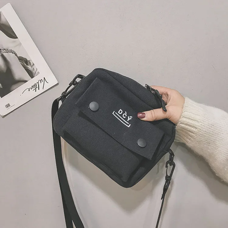 New Style Canvas Student Bag Women's Crossbody Shoulder Bag Simple Quality Fresh Sweet Fashion Small Bags Leisure Travel display picture 14
