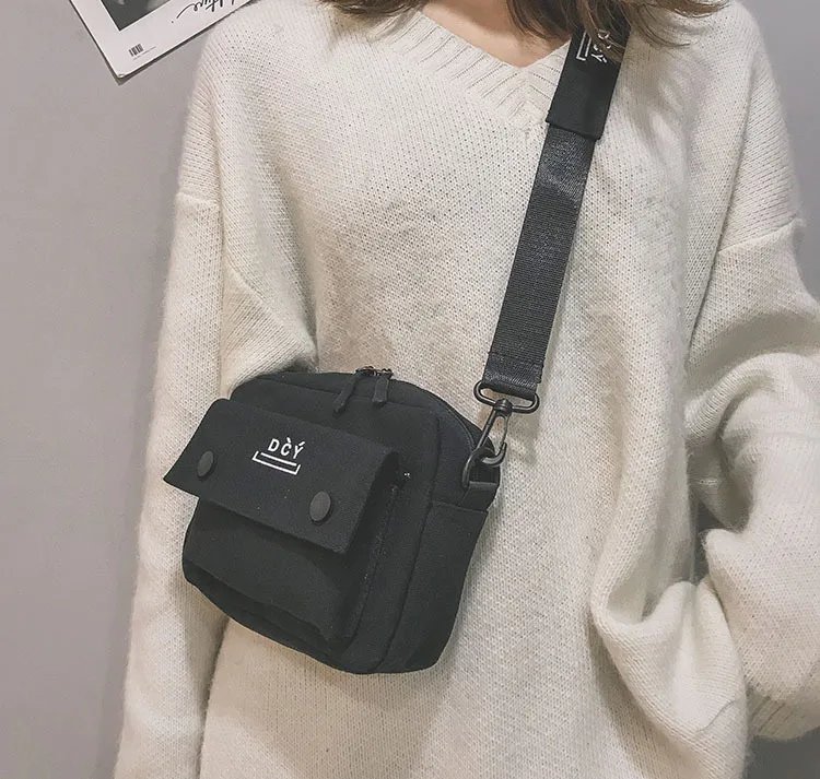 New Style Canvas Student Bag Women's Crossbody Shoulder Bag Simple Quality Fresh Sweet Fashion Small Bags Leisure Travel display picture 15