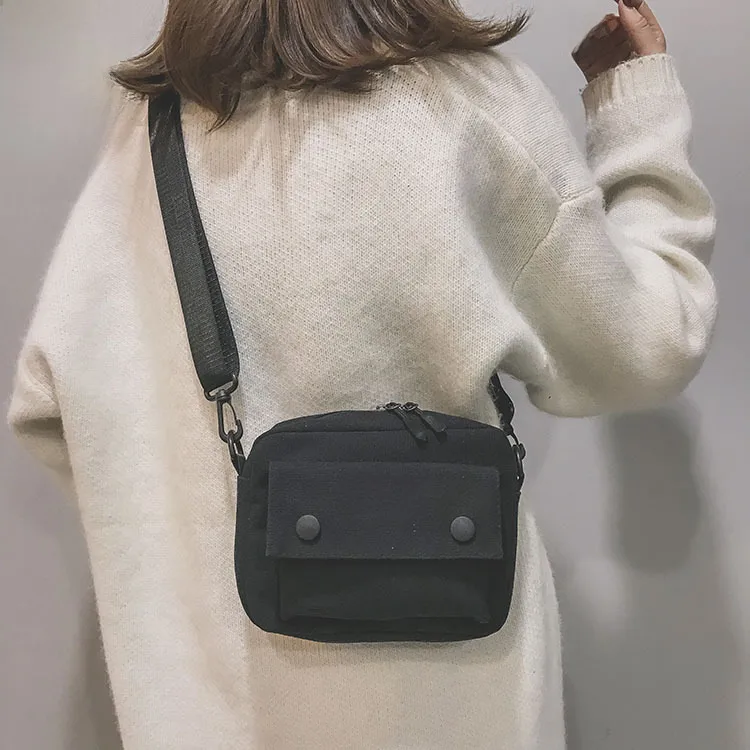 New Style Canvas Student Bag Women's Crossbody Shoulder Bag Simple Quality Fresh Sweet Fashion Small Bags Leisure Travel display picture 16