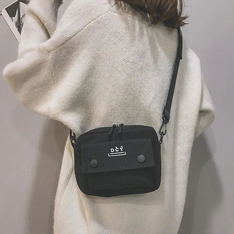 New Style Canvas Student Bag Women's Crossbody Shoulder Bag Simple Quality Fresh Sweet Fashion Small Bags Leisure Travel display picture 17