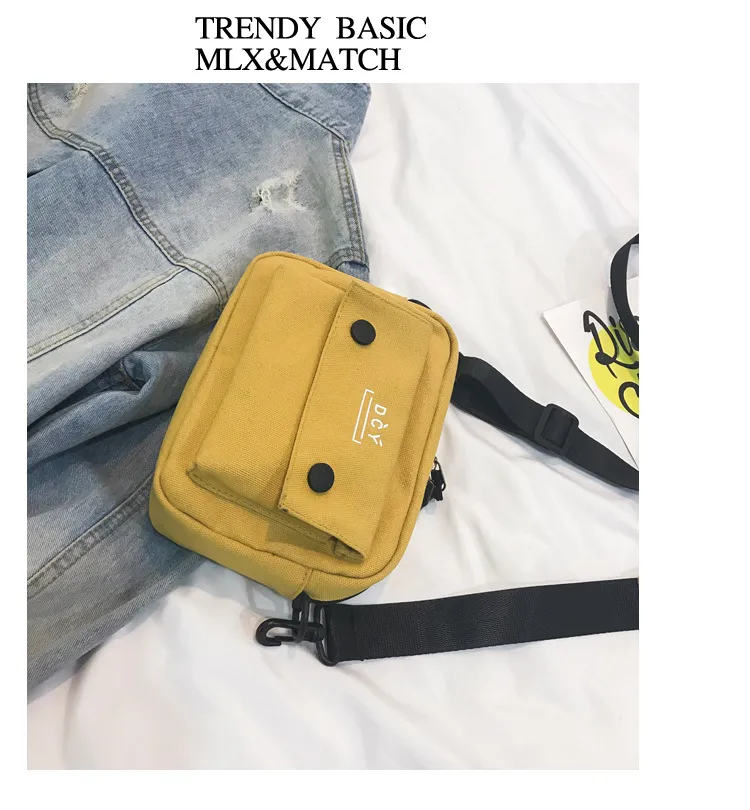 New Style Canvas Student Bag Women's Crossbody Shoulder Bag Simple Quality Fresh Sweet Fashion Small Bags Leisure Travel display picture 24