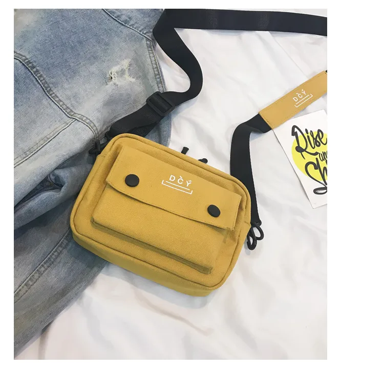 New Style Canvas Student Bag Women's Crossbody Shoulder Bag Simple Quality Fresh Sweet Fashion Small Bags Leisure Travel display picture 25