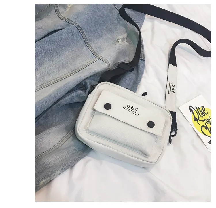 New Style Canvas Student Bag Women's Crossbody Shoulder Bag Simple Quality Fresh Sweet Fashion Small Bags Leisure Travel display picture 26