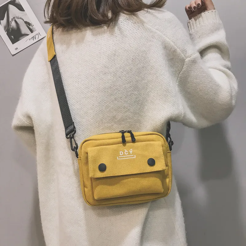 New Style Canvas Student Bag Women's Crossbody Shoulder Bag Simple Quality Fresh Sweet Fashion Small Bags Leisure Travel display picture 29