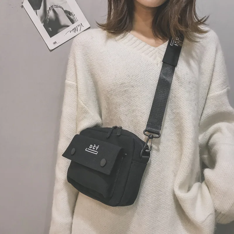 New Style Canvas Student Bag Women's Crossbody Shoulder Bag Simple Quality Fresh Sweet Fashion Small Bags Leisure Travel display picture 31