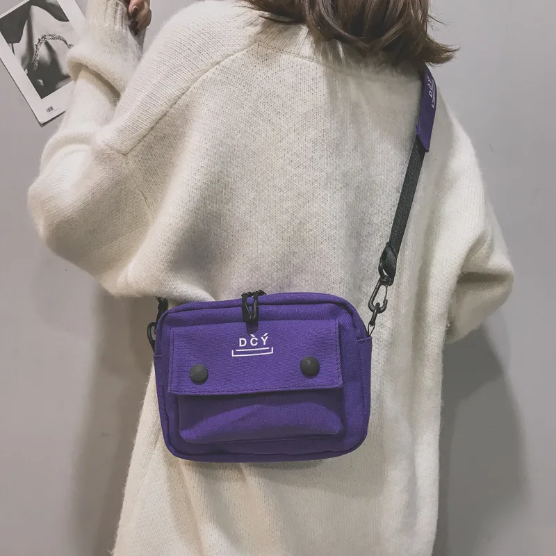 New Style Canvas Student Bag Women's Crossbody Shoulder Bag Simple Quality Fresh Sweet Fashion Small Bags Leisure Travel display picture 35