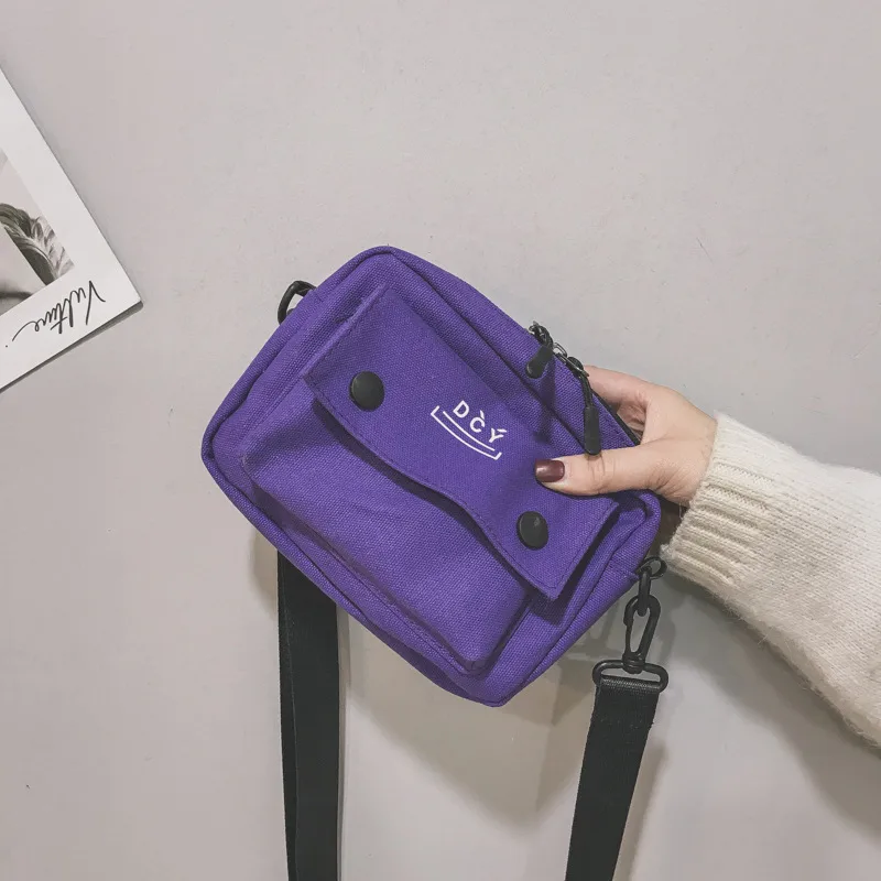 New Style Canvas Student Bag Women's Crossbody Shoulder Bag Simple Quality Fresh Sweet Fashion Small Bags Leisure Travel display picture 37
