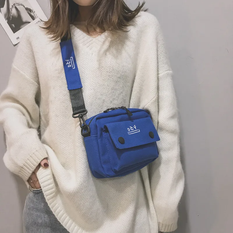 New Style Canvas Student Bag Women's Crossbody Shoulder Bag Simple Quality Fresh Sweet Fashion Small Bags Leisure Travel display picture 39