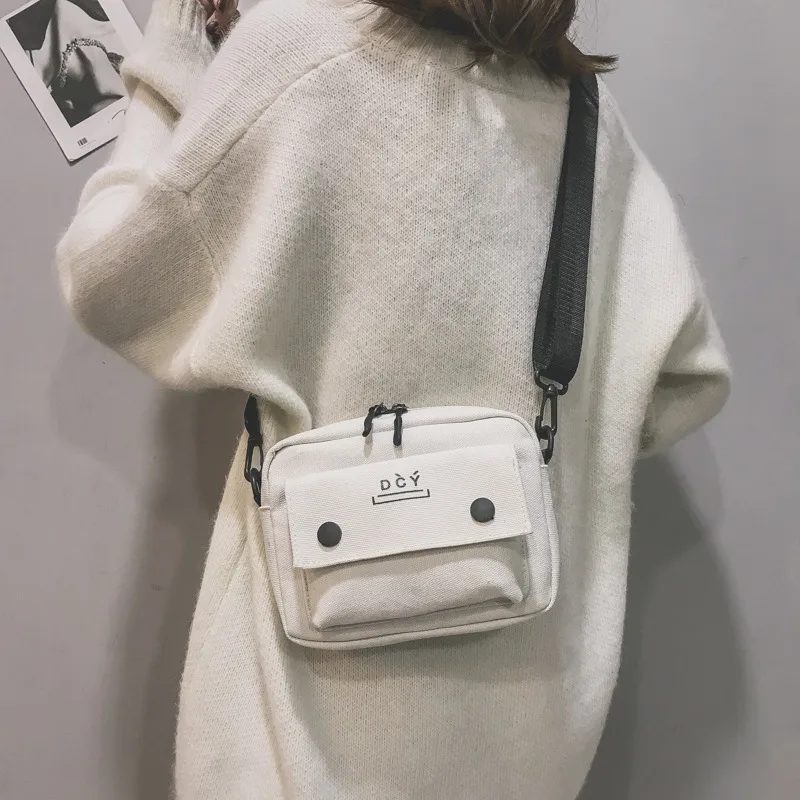 New Style Canvas Student Bag Women's Crossbody Shoulder Bag Simple Quality Fresh Sweet Fashion Small Bags Leisure Travel display picture 41
