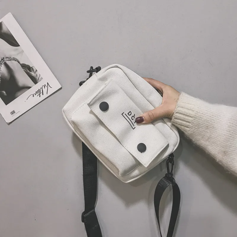 New Style Canvas Student Bag Women's Crossbody Shoulder Bag Simple Quality Fresh Sweet Fashion Small Bags Leisure Travel display picture 45