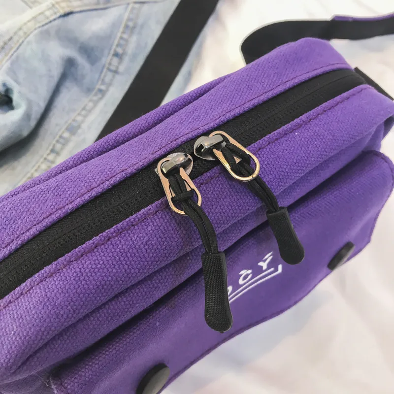 New Style Canvas Student Bag Women's Crossbody Shoulder Bag Simple Quality Fresh Sweet Fashion Small Bags Leisure Travel display picture 56