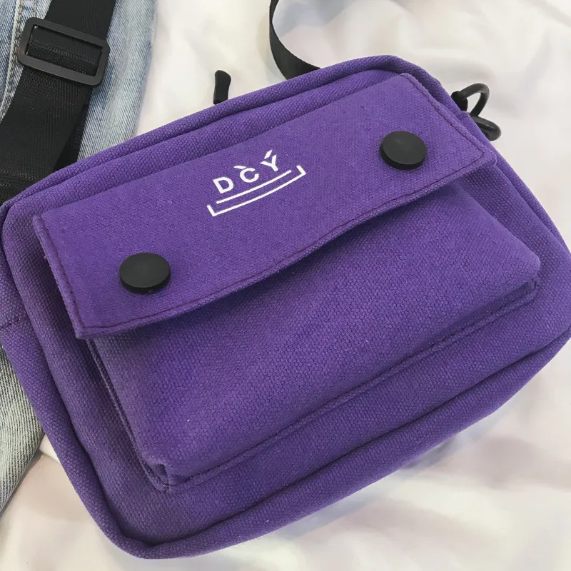 New Style Canvas Student Bag Women's Crossbody Shoulder Bag Simple Quality Fresh Sweet Fashion Small Bags Leisure Travel display picture 57