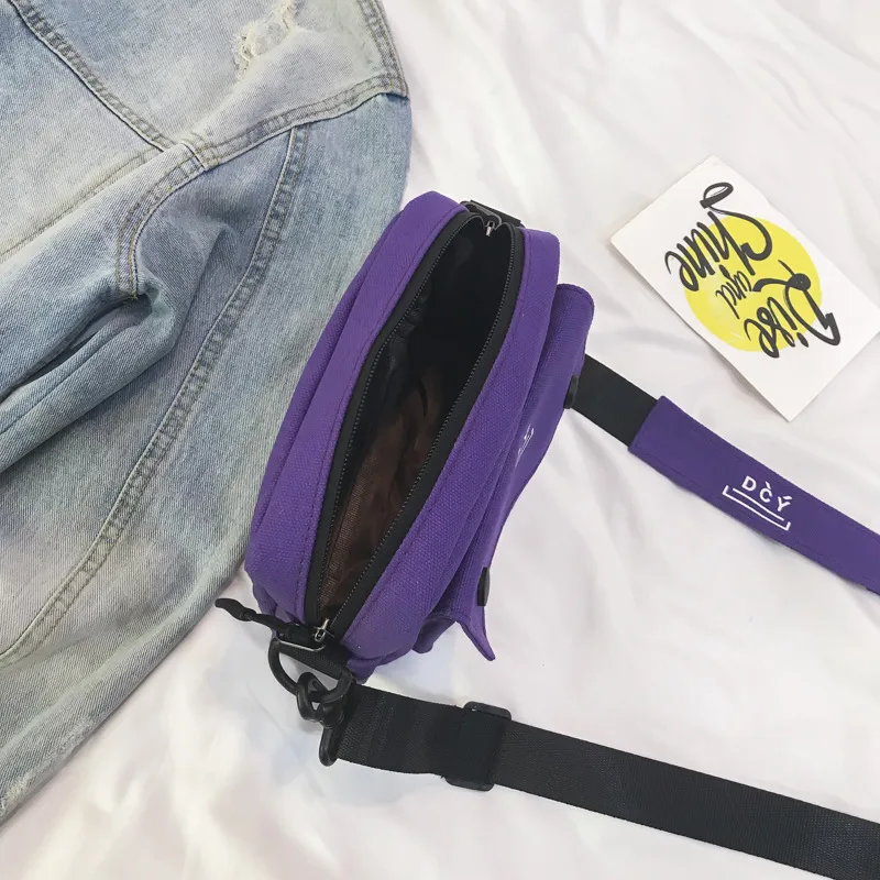 New Style Canvas Student Bag Women's Crossbody Shoulder Bag Simple Quality Fresh Sweet Fashion Small Bags Leisure Travel display picture 59