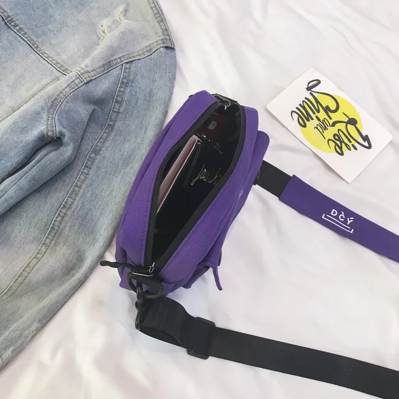 New Style Canvas Student Bag Women's Crossbody Shoulder Bag Simple Quality Fresh Sweet Fashion Small Bags Leisure Travel display picture 60