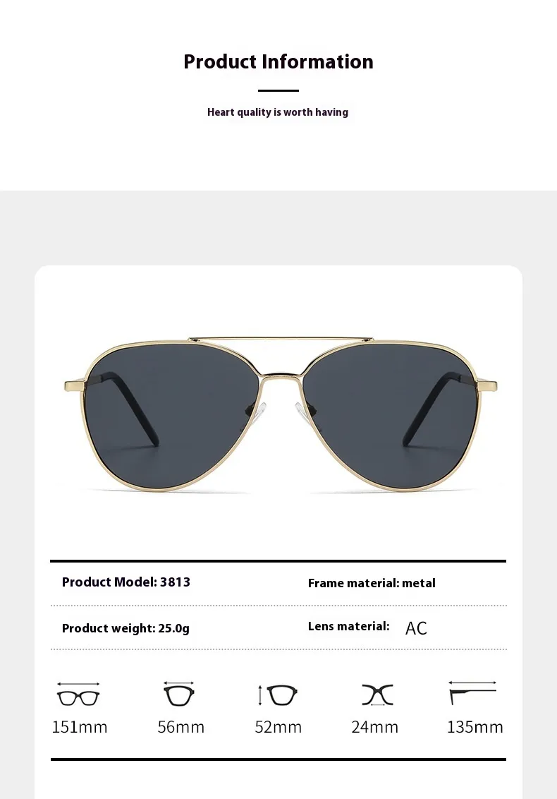 New Men's Large Frame Frog Eyeglasses Driving Sunglasses Outdoor Sports Fashionable Sun Protection Grey And Gold Color Options display picture 4