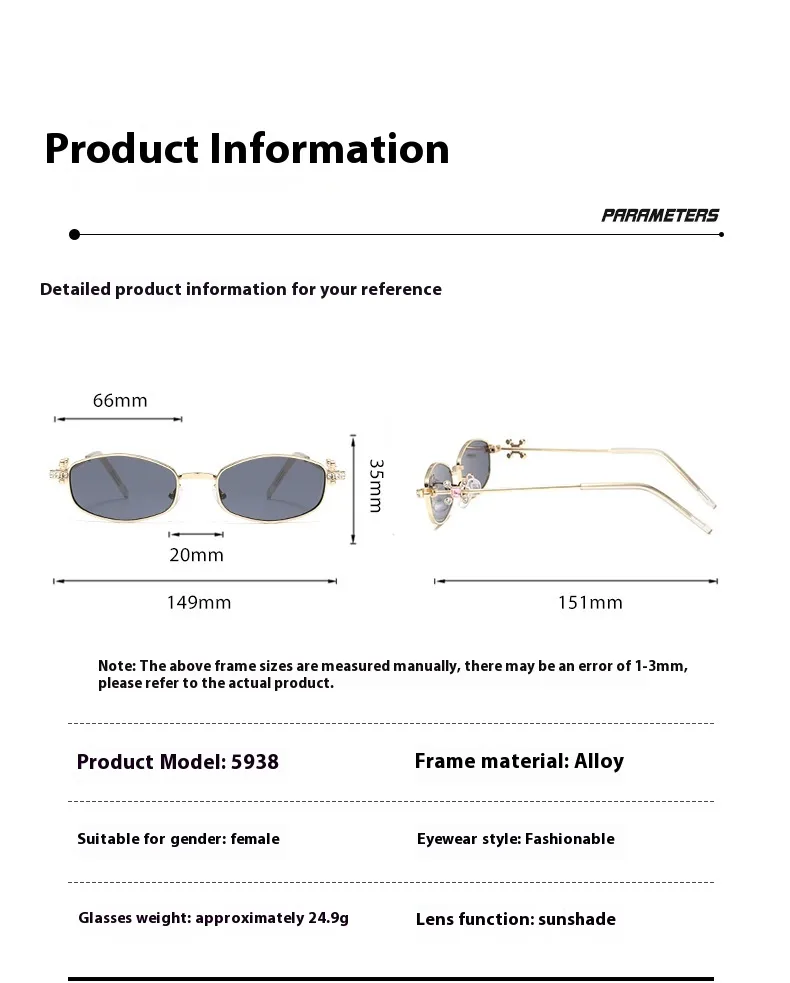 Fashionable Diamond Alloy Arm Sunglasses Women's Luxury Jewelry OnRing Eyewear Oval Frame Full Frame Hexagonal And Circular Design display picture 2