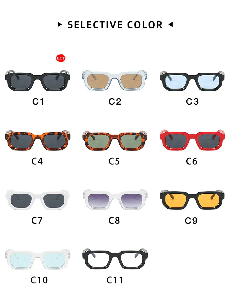 Square Small Frame Sunglasses Fashionable Retro  Style Personality Sun Glasses Unisex Travel Fishing Sunscreen display picture 7