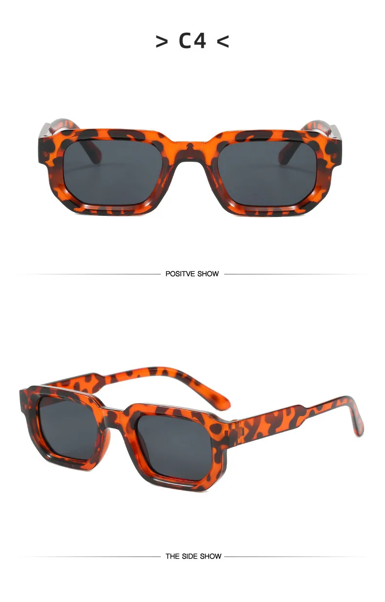 Square Small Frame Sunglasses Fashionable Retro  Style Personality Sun Glasses Unisex Travel Fishing Sunscreen display picture 11