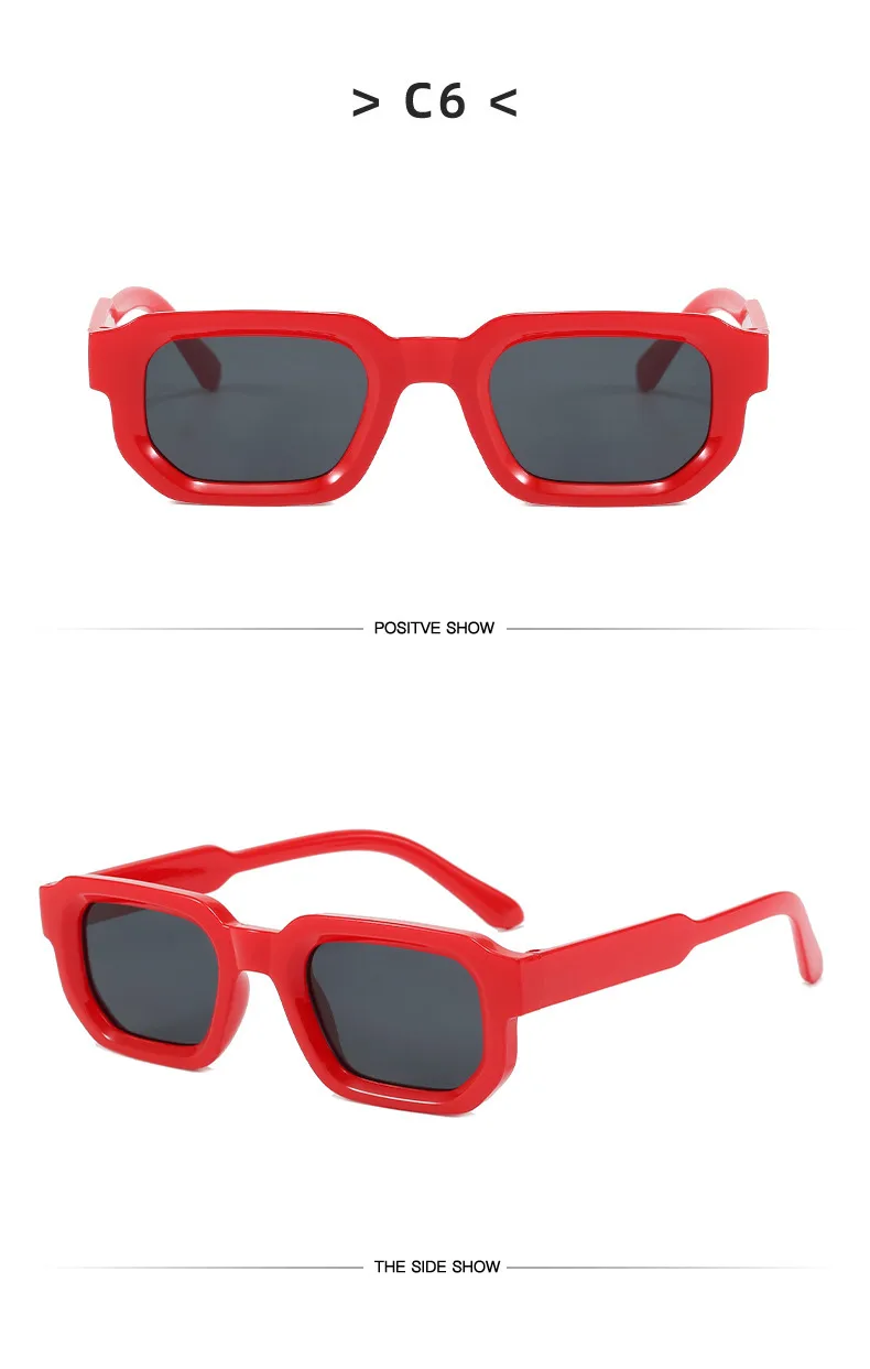 Square Small Frame Sunglasses Fashionable Retro  Style Personality Sun Glasses Unisex Travel Fishing Sunscreen display picture 13