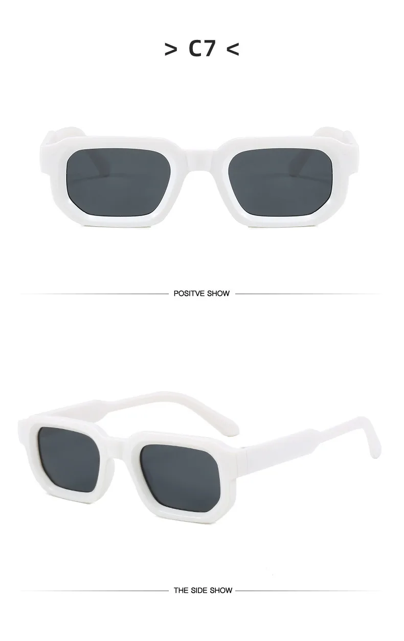 Square Small Frame Sunglasses Fashionable Retro  Style Personality Sun Glasses Unisex Travel Fishing Sunscreen display picture 14