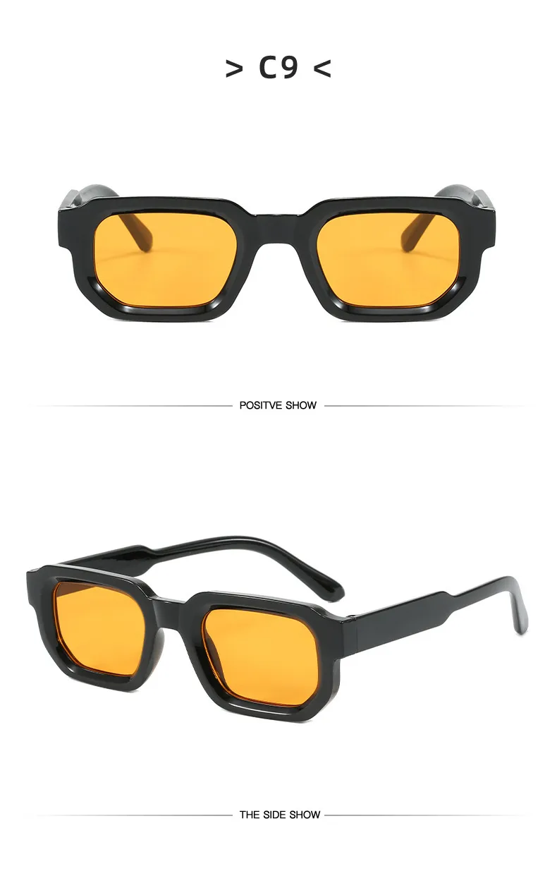 Square Small Frame Sunglasses Fashionable Retro  Style Personality Sun Glasses Unisex Travel Fishing Sunscreen display picture 16