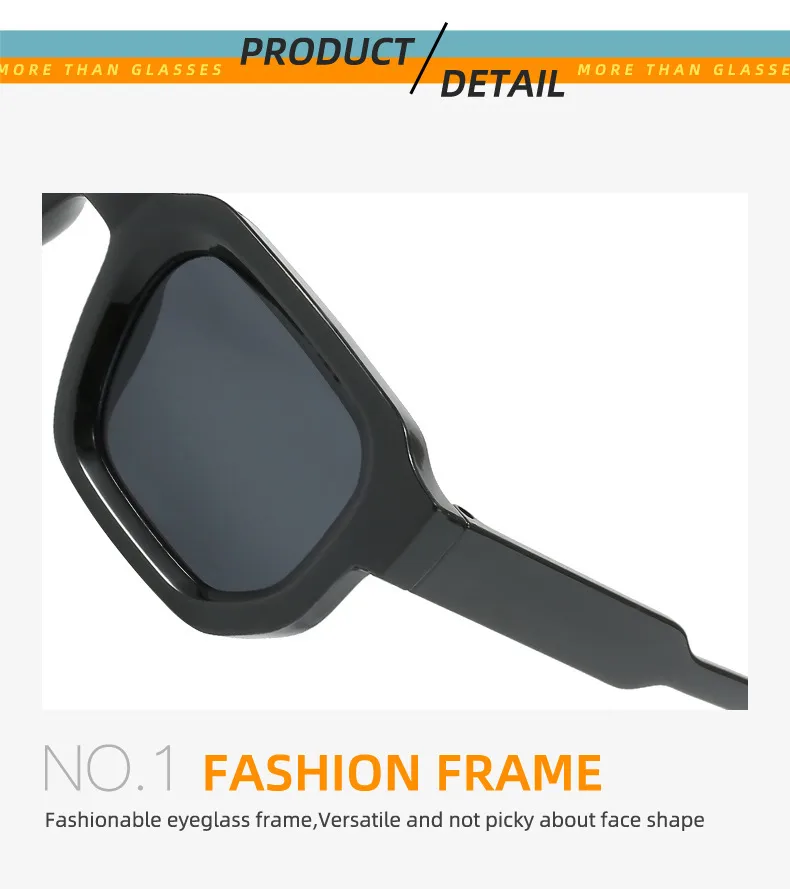 Square Small Frame Sunglasses Fashionable Retro  Style Personality Sun Glasses Unisex Travel Fishing Sunscreen display picture 19