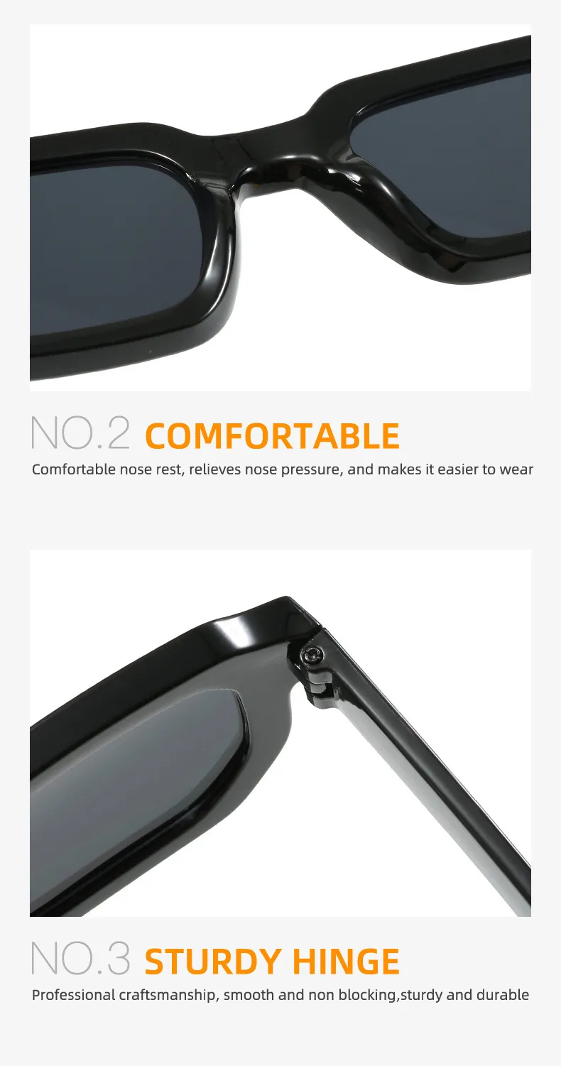 Square Small Frame Sunglasses Fashionable Retro  Style Personality Sun Glasses Unisex Travel Fishing Sunscreen display picture 20