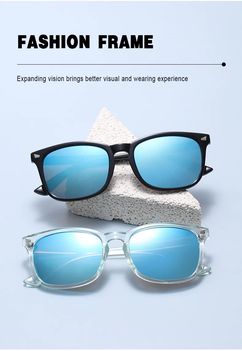 Square Full Frame UV Protection Sunglasses For Men And Women Leopard Pattern Fashionable High-End Sun Glasses Black PC Material display picture 3