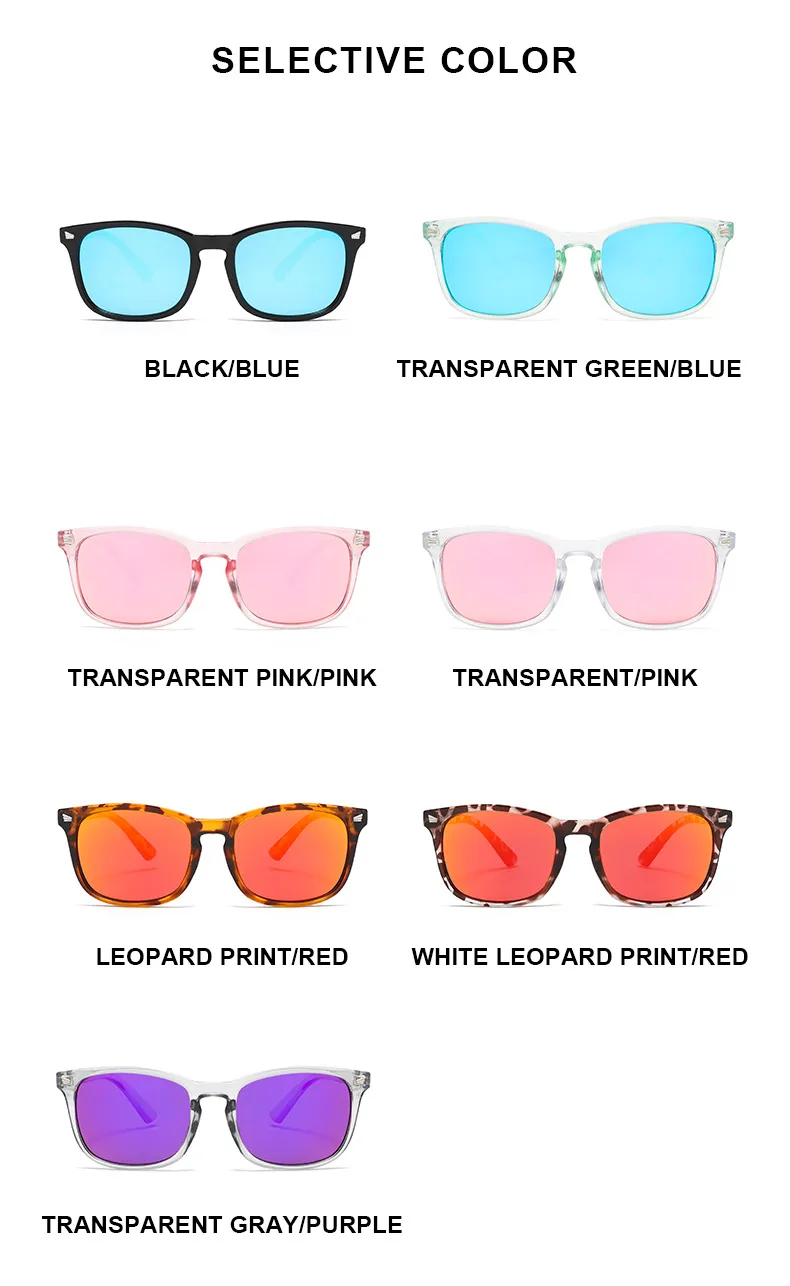 Square Full Frame UV Protection Sunglasses For Men And Women Leopard Pattern Fashionable High-End Sun Glasses Black PC Material display picture 8