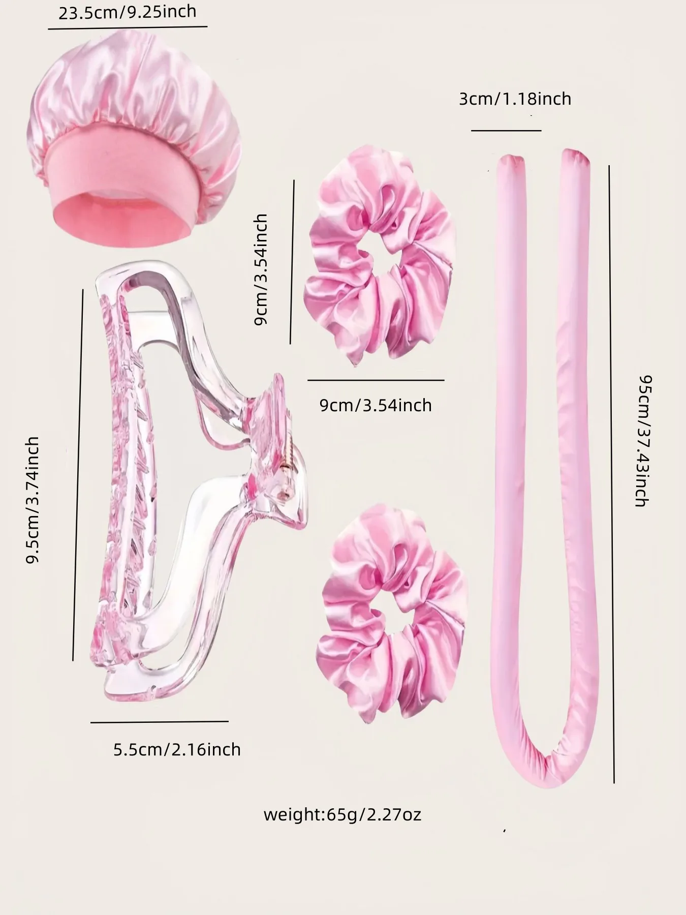 No-Heat Foam Hair Curlers Sleep Lazy Person Tool Easy Shape With Elastic Band Geometric Pattern Resin Hair Accessories For Women display picture 2