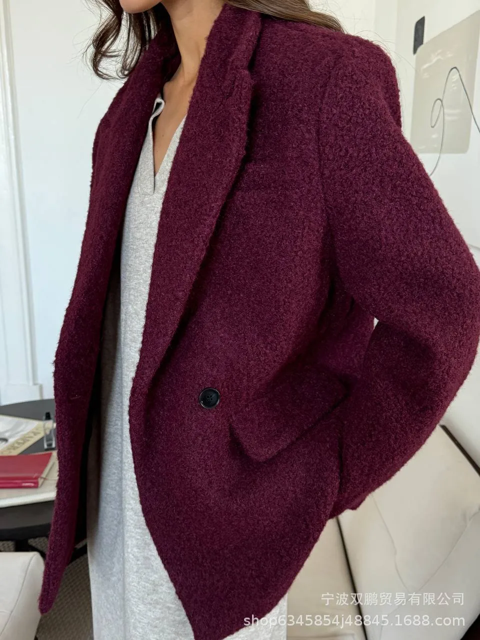 Elegant Long Sweater Dress European Style Casual Fashion Autumn Winter Women's Plus Size Scissors Collar Versatile Casual Wear display picture 15