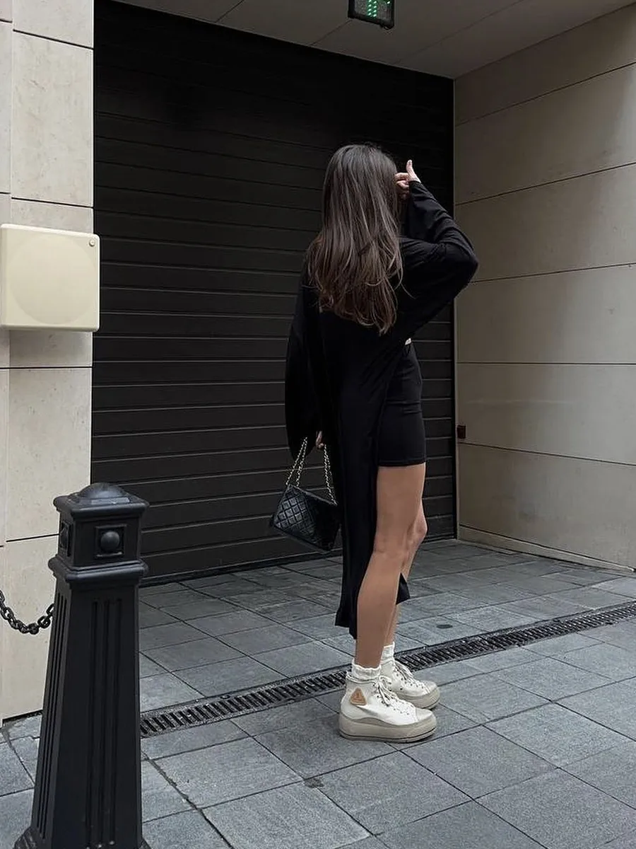 Fashionable Long Open Cardigan Short Skirt Set Women's Strap Vest Three-piece Casual Streetwear Loose Fit Modal Fabric display picture 33