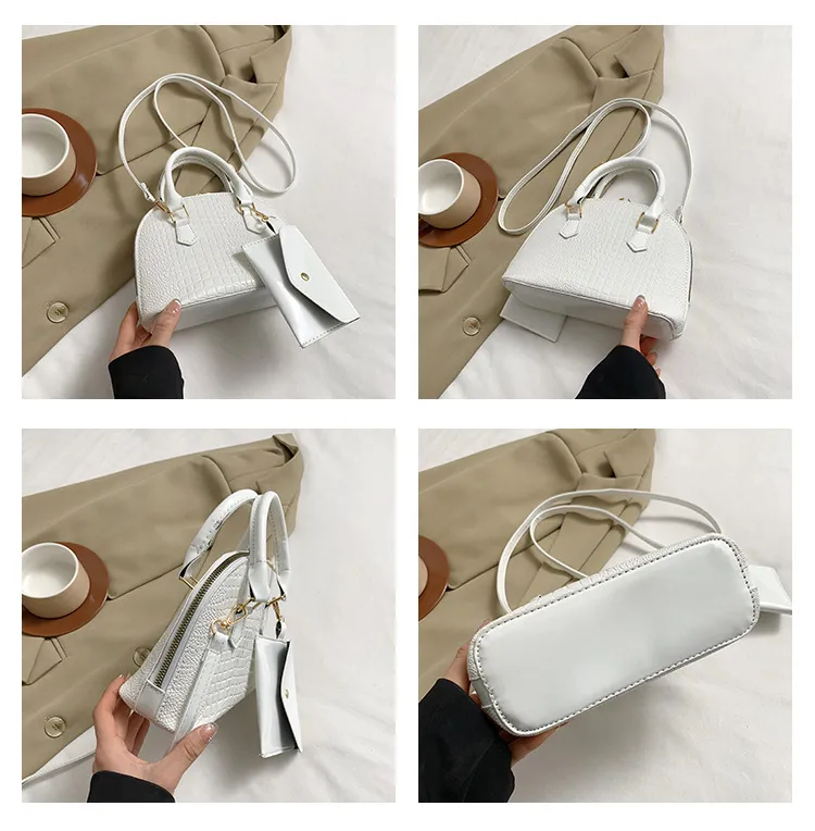 Elegant Shell-Shaped Handbag Women's Crossbody Shoulder Bag  Spring Crocodile Pattern High Quality Textured Mother And Child Bag display picture 2