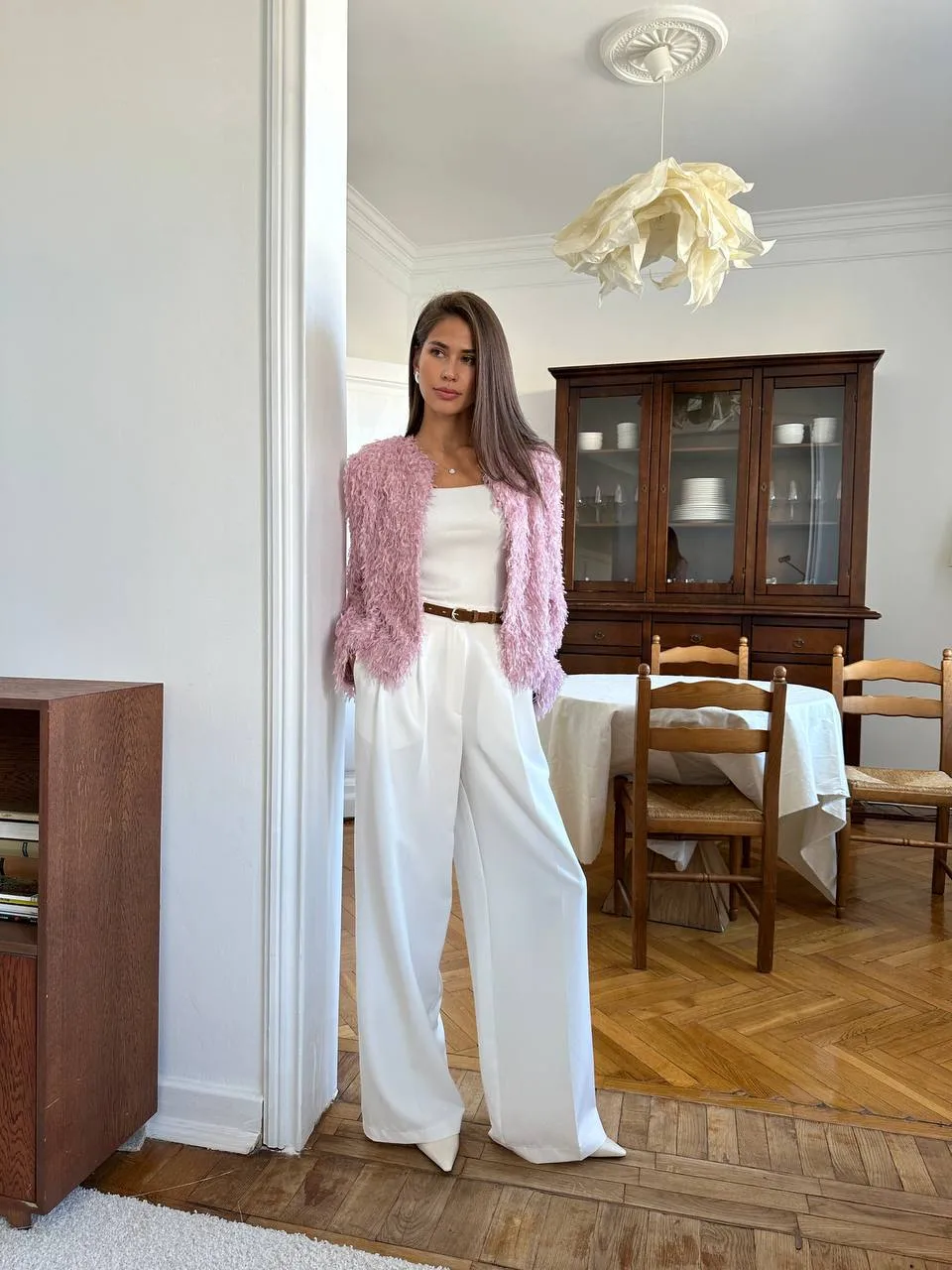 Elegant Tassel Detail Fashion Set Women's Long Sleeve Mini Skirt Casual Outfit New Style Autumn Winter New Arrival display picture 9