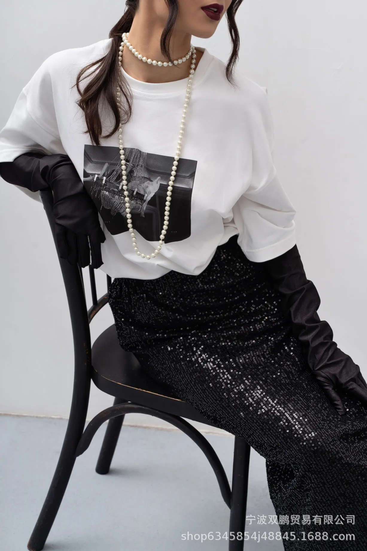 Elegant Sequin Vest And Beaded Long Dress Sexy Versatile Ladies Party Dress Fashion Casual Outfit Solid Color Polyester display picture 8