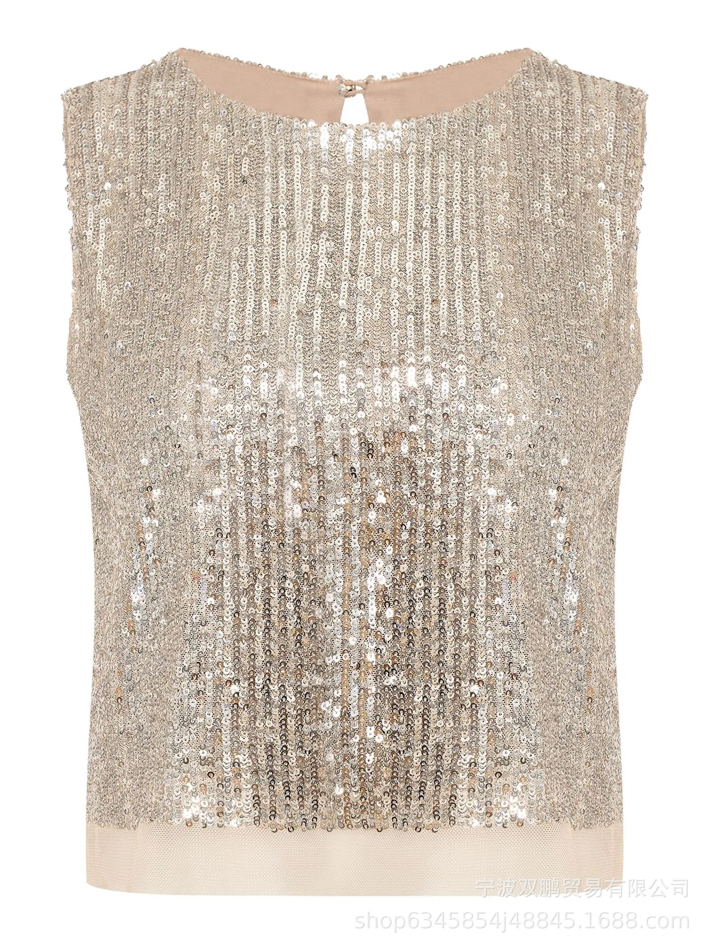Elegant Sequin Vest And Beaded Long Dress Sexy Versatile Ladies Party Dress Fashion Casual Outfit Solid Color Polyester display picture 12