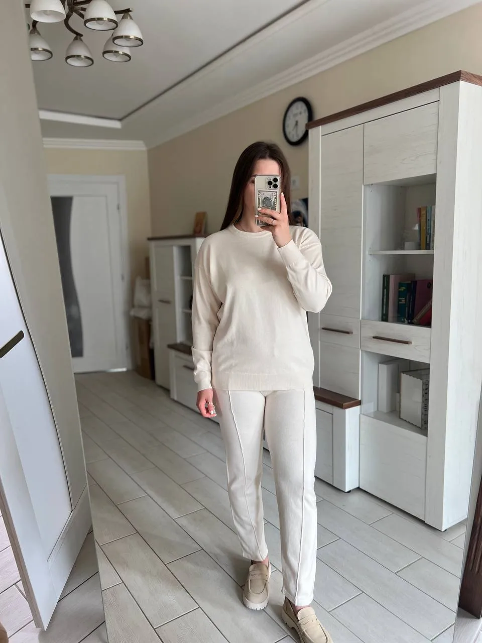 Loose Round Neck Sweater Set Women's Autumn Winter New Style Casual Knitted Outfit Comfortable Long Sleeve Pure Color Fashion display picture 13