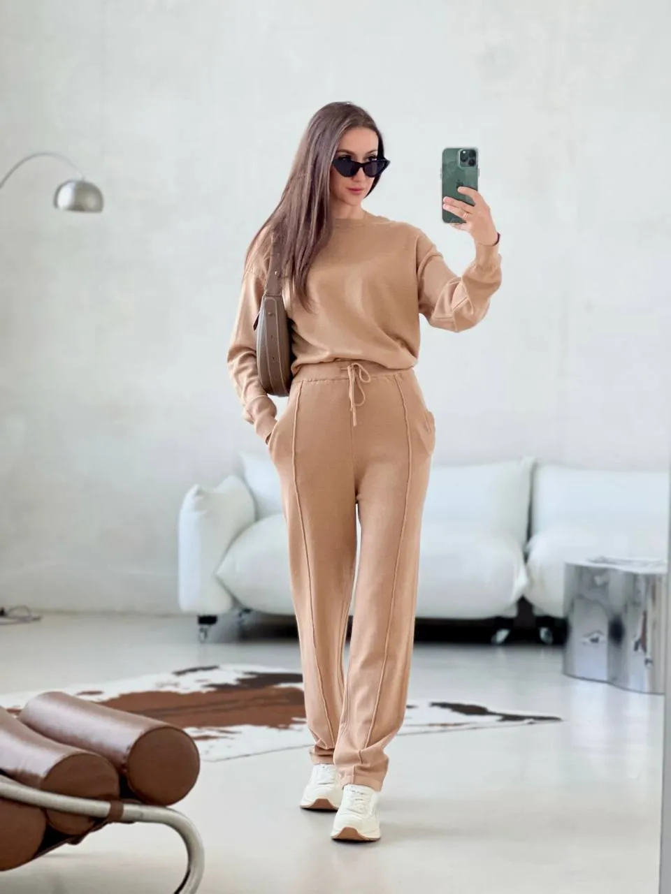 Loose Round Neck Sweater Set Women's Autumn Winter New Style Casual Knitted Outfit Comfortable Long Sleeve Pure Color Fashion display picture 23