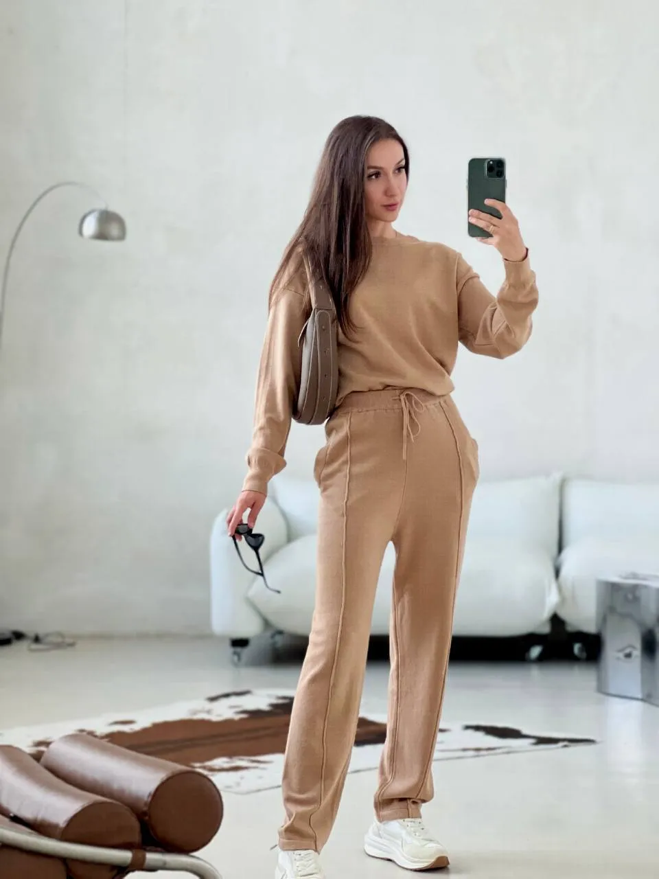 Loose Round Neck Sweater Set Women's Autumn Winter New Style Casual Knitted Outfit Comfortable Long Sleeve Pure Color Fashion display picture 24
